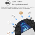 thumbnail image 4 of 5X Robotic Vacuum Intelligent Low Noise Floor Sweeper Dust Catcher Carpet Cleaner ,Black, 4 of 6