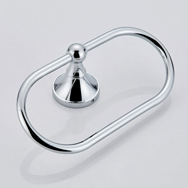 GAXIRE Anillo Para Colgar Toallas En Color Plata Material Resistente Y Fácil Instalación
