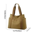thumbnail image 2 of Bolso de lona para mujer - Bolso grande de viaje y trabajo de 21,6" con asas reforzadas, negro/marrón/gris/caqui/amarillo/rosa fuerte, 2 of 5