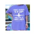 thumbnail image 5 of Funny Aviation Enthusiast T-Shirt: 'I Don't Always Stop and Look at Airplanes' Unisex Pilot Gift, 5 of 10
