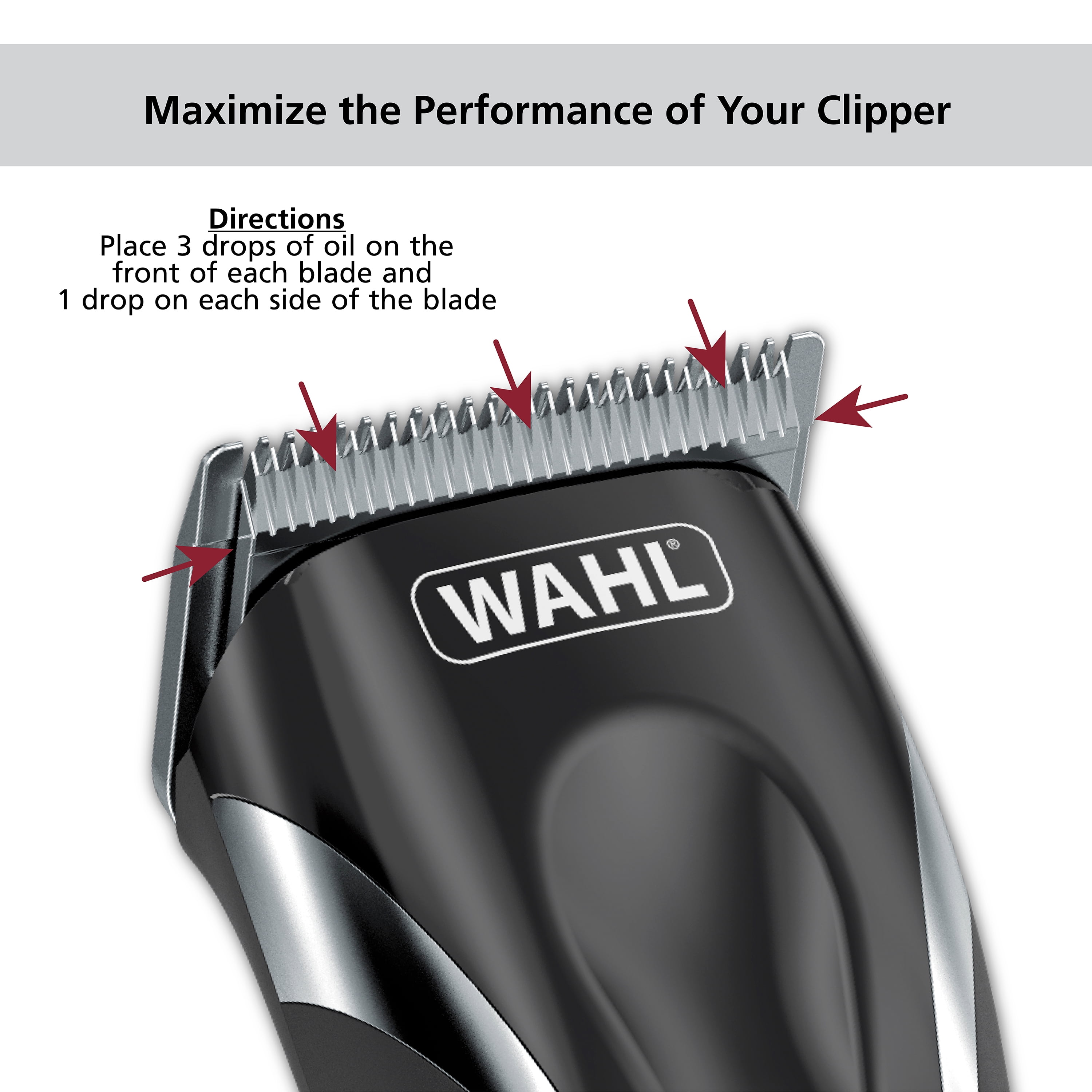 Wahl Premium Hair Clipper Blade Lubricating Oil for Clippers, 4 Fluid  Ounces – 3310-300 