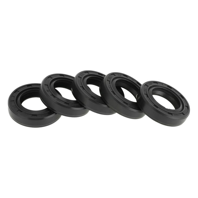 Unique Bargains Sello de Aceite Universal TC de Doble Labio con Resorte de Acero Anillo Sello de Eje Rotativo 18x30x7mm Alta Presión Caucho NBR Negro 5 Pcs