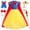 Yellow, variant on Aximioll Little Girls Fairy Tale Princess Dress, Halloween Party Elegant Princess Dress up Clothes with Accessories, Toddler Princess Cosplay Outfits for Girls Age 2 - 12 Years, Yellow/110