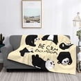 thumbnail image 2 of Fuzoiu Panda Doing Yoga Print Flannel Blanket,Throw Blanket,Flannel Home Decor,Fleece Bed Blankets,Cozy Soft Blanket for Bed, Sofa, Camping, and Travel-40"x30", 2 of 6