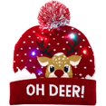 thumbnail image 1 of Chapeau de Noël Lumineux Pull Moche Bonnet de Noël, 1 of 5