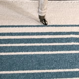 Orian Rugs Farmhouse Sonoma Indoor/Outdoor Simple Stripe Light Blue ...