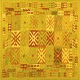 thumbnail image 1 of Ahgly Company Indoor Square Abstract Yellow Contemporary Area Rugs, 6' Square, 1 of 4