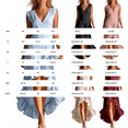 thumbnail image 3 of Delayuji Women's Summer Dress Ruffled Hem Sleeveless V Neck Tank Dress Long Dresses Beach Vacation Dress Wedding Guest Dresses, 3 of 4