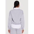 thumbnail image 5 of Women's Graphic Detail Layered Look Shirt Collar Sweatshirt, 5 of 5