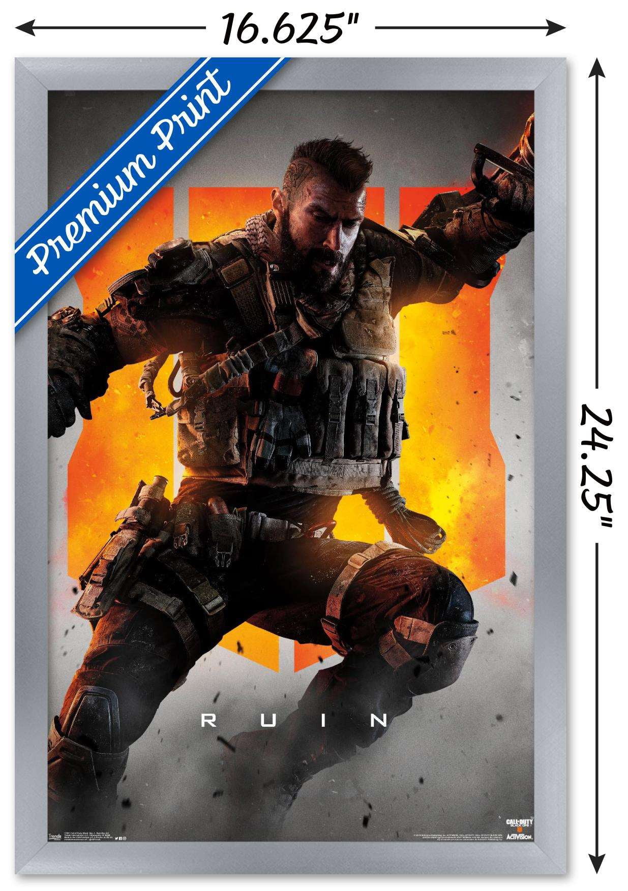 Call of Duty: Black Ops 4 - Ruin Key Art Wall Poster, 14.725" x 22.375", Framed