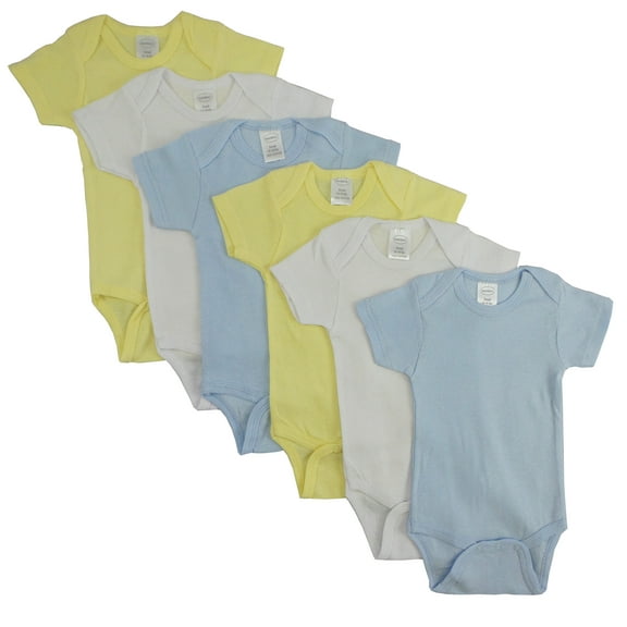 Bambini Baby Boy Pastel Short Sleeve 6 Pack