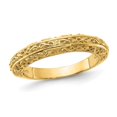 thumbnail image 1 of 14K Yellow Gold 3mm Filigree Wedding Band Ring (SIZE 6), 1 of 4