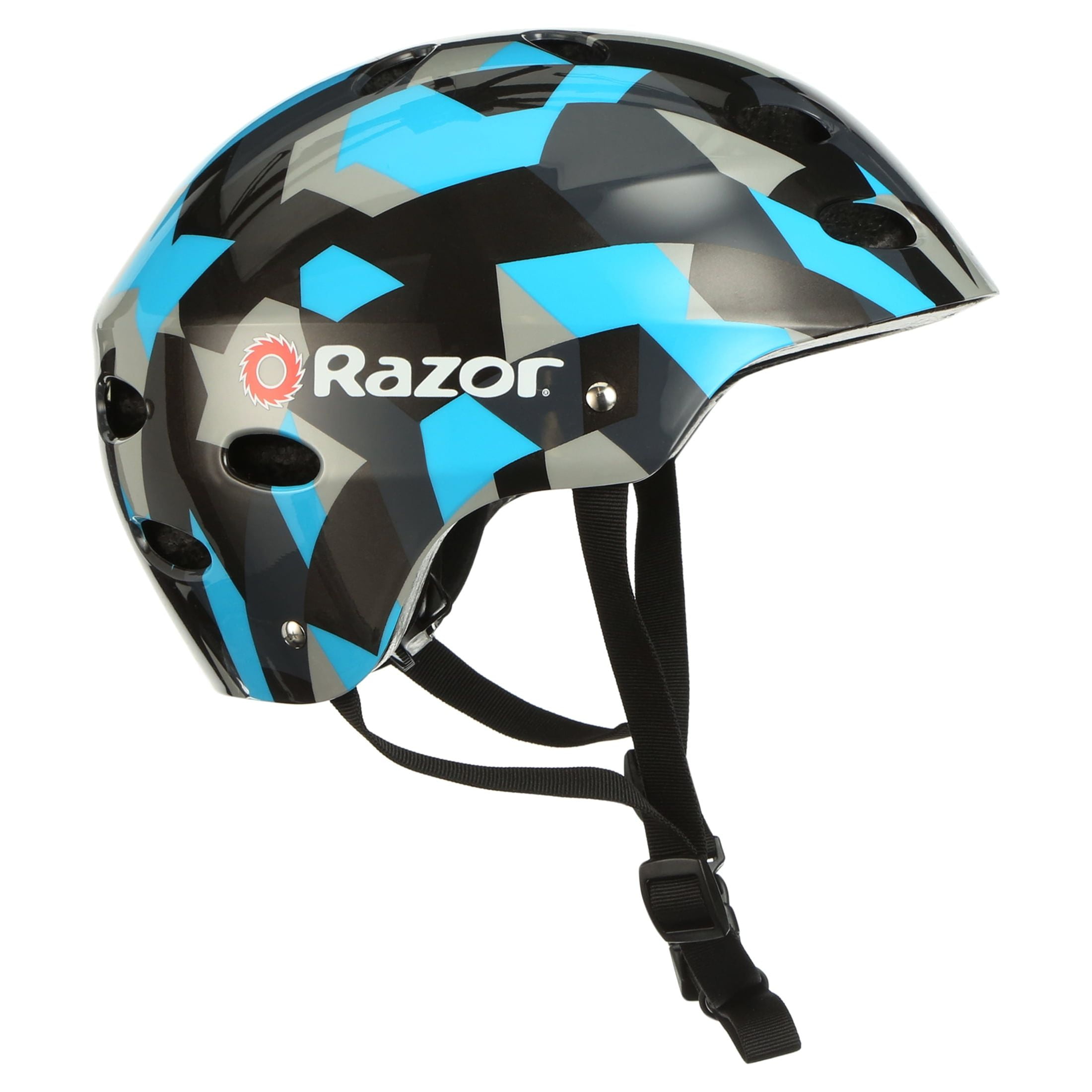 Razor V17 Geo Multi-Sport Child's Helmet, Black/Blue