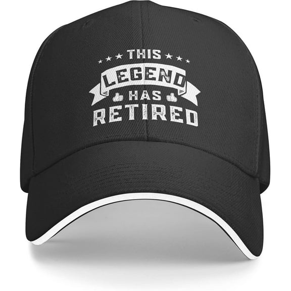 Retirement Hat for Men Women This Legend Has Retired Birthday Retirement Hat Adjustable Baseball Cap Black