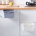 thumbnail image 3 of Under Cabinet Hanging Trash Can, 1.3 Gallon Small Garbage Bin for Kitchen Sink, Bathroom, Office, and Cabinet Door,White, 3 of 7