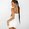 thumbnail image 2 of Sexy Women White Elegant Slip Rushed Mini Dress side Cut Out Backless Bodycon, 2 of 5