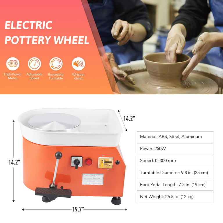 Pink Mini Pottery Wheel, Electric Ceramic Wheel Adjustable Speed Clay  Machine with Detachable Pot, DIY Clay Tool Set for Kids Beginners, Good for