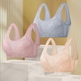 thumbnail image 3 of WZXFASHION Women Breathable Front Closure Bras Full Support No Underwire Plus Size Everyday Bra Bra Beige 100C, 3 of 4