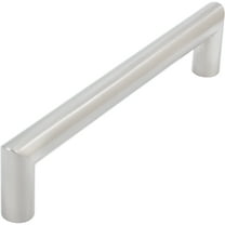 Contemporary Round Cabinet Pull, 128 Millimeters, Zinc Base Material, Satin Nickel by Stone Harbor Hardware