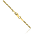 thumbnail image 3 of 10K Solid Yellow Gold 1.85mm Quadruple Rope Chain Twisted Link Necklace, 3 of 4