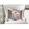 thumbnail image 4 of Ambesonne Vintage Throw Pillow Cover 2 Pack, Exotic Flower and Curlicue, 20", Umber Purpleblue, 4 of 6