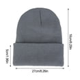 thumbnail image 2 of Minnieouse Gorros Beanie Gorros de punto Unisex Skullcap manga hilo multifuncional a prueba de viento accesorios para el cabello para deportes al aire libre Sombreros Gris claro Minnieouse AP010147-07, 2 of 5