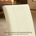 thumbnail image 3 of DyFun Upholstered Dining Chairs Set of 4, Faux Leather Parsons Chairs with Upgraded Cushion Comfort for Dining Room, Ivory, 3 of 10