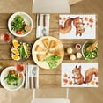 thumbnail image 5 of CYYI Rustic Fall Squirrel Durable Placemat for Dining Table Home Restaurant Pack Of 6 17.7x13inch Heat-Resistant Autumn Leaves Placemat Washable Non-Slip Fade-Resistant Placemat, 5 of 5