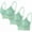 1-Green, variant on 3PC Bras for Women Comfortable , Fashion Woman's Lace Solid Strap Wrap Hollow out Bra Underwear New Seamless Lace Bra Style B-26 Wine M