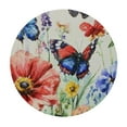 thumbnail image 4 of SHERONV Flowers Butterflies Round Tablecloth Stain-Resistant Washable 46"-50, 4 of 8