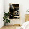 thumbnail image 3 of vidaXL Jewelry Armoire Freestanding Lockable Storage Cabinet Organizer Unit, 3 of 30
