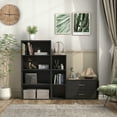 thumbnail image 3 of Furniture of America Brooks Stackable 4-Tier Wood Black Bookcase, 3 of 11