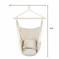 thumbnail image 2 of Ktaxon Chair Hanging Rope Swing Hammock Outdoor Porch Patio Yard Seat with Two Pillows, 2 of 11