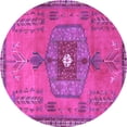 thumbnail image 1 of Ahgly Company Indoor Round Persian Purple Traditional Area Rugs, 4' Round, 1 of 4