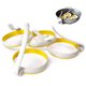 thumbnail image 1 of Xiyztok 4 Pzas Anillo de Huevo Frito Silicona Resistente Al Calor Anillo de Cocina Redondo Antiadherente Molde para Panqueques con Asa Gadget de Cocina para Hacer Sándwich Hamburguesa Pastel Pizza, 1 of 1