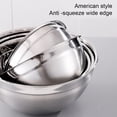 thumbnail image 3 of 7X Mixing Bowls Salad Bowl Mirror Finish Rice Adults Kids Dining Room Snack Cereal Food Storage Basin Kitchen Dining Cooking Tableware White Lid, 3 of 9