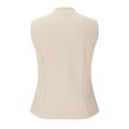 thumbnail image 5 of Miluxas Women's Summer Sleeveless Vest Blazer Lightweight Casual Slim Work Fashion Petite Elegant Tops Khaki L(L), 5 of 6