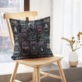 thumbnail image 5 of LALILO Throw Pillow Covers Mason Romantic Doodle Holiday Party Cushion Cover 18" x 18", 2 Pack, 5 of 6
