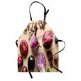 thumbnail image 1 of Natural Color Apron, Healthy Food Above Vista Photo of Fresh Vegetables and Figs, Unisex Kitchen Bib with Adjustable Neck for Cooking Gardening, Adult Size, Champagne and Multicolor, by Ambesonne, 1 of 4
