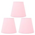 thumbnail image 1 of Lot de 3 abat-jours en tissu innovant E14, type intervention, moderne, housse anti-poussière pour lampe de chevet de chambre à coucher, rose, 1 of 4