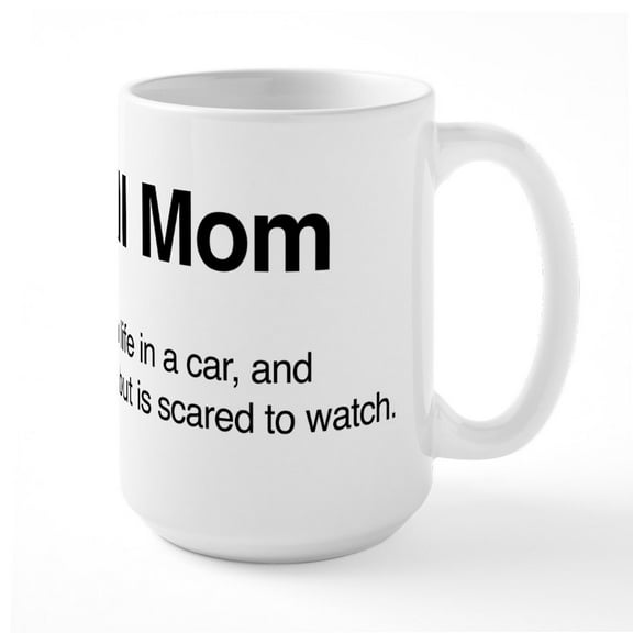 CafePress - Volleyball Mom Large Mug - 15 oz Ceramic Large White Nolvety Mug