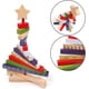 thumbnail image 3 of Árbol de Navidad decorativo de madera multicolor ajustable de 11" para mesa, 3 of 4