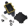 thumbnail image 5 of Waterproof Black IP68 Plastic Cable Wire Connector Gland Electrical 3-Cable Junction Box with Terminal, 5 of 5