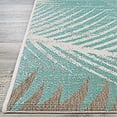 thumbnail image 3 of Couristan 24293134510092T 5 ft. 10 in. x 9 ft. 2 in. Monaco Tropical Palms Rug, Aqua, 3 of 4