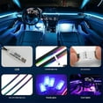 thumbnail image 3 of Neoflow Dynamic RGB Interior Light Kit-6 Light Strips Kit, Acrylic Led Lights for Car with Dynamic Color Chasing, Adjustable Brightness for Lnterior Into A Dynamic and Colorful Space (B), 3 of 7
