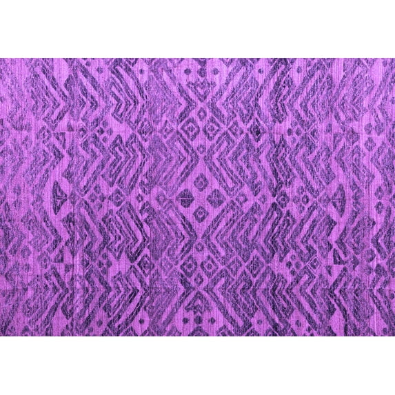 Ahgly Company Indoor Rectangle Abstract Purple Modern Area Rugs, 2' x 4'