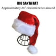 thumbnail image 4 of Red Santa Hat - Adults Deluxe Red And White Xmas Christmas Hat, 4 of 7