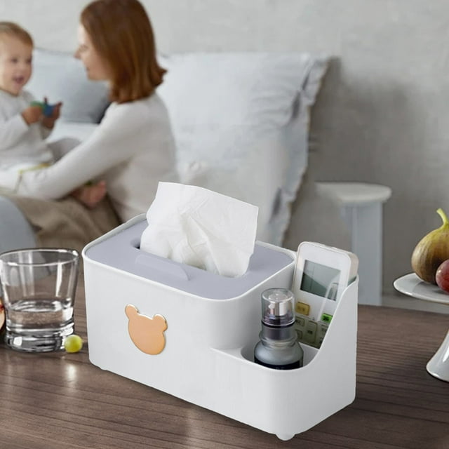 Caja de toallas de papel de plástico, caja de toallas de papel, decoración de rosas, para sala de estar, comedor, hogar, caja de toallas de papel, resistente a la humedad, resistente al desgaste, plás