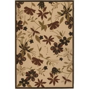 Couristan Urbane Botanical Garden Sand & Terra Cotta In/Out Rug, 2'4'x11'9' Rn