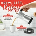 thumbnail image 4 of Gourmia Electric Moka Pot, Espresso Maker, 3–6 Cup, 550W, Silver, 4 of 10